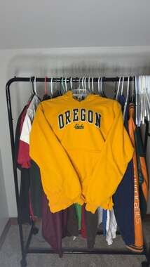 Vintage University of Oregon Ducks Yellow Pullover Hoodie